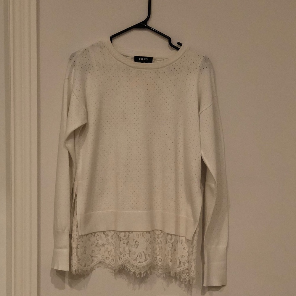 DKNY White sweater